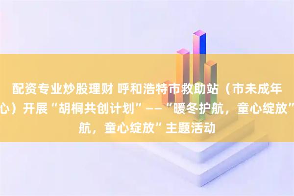 配资专业炒股理财 呼和浩特市救助站（市未成年人保护中心）开展“胡桐共创计划”——“暖冬护航，童心绽放”主题活动